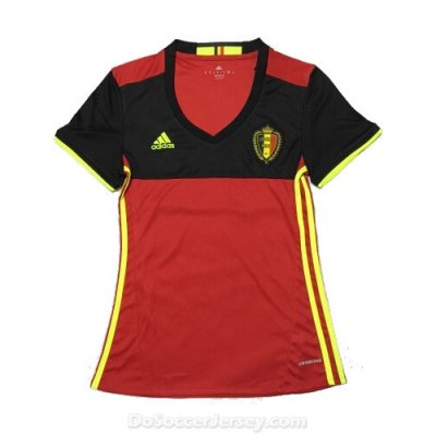 Belgium 2016/17 Home Women's Shirt Soccer Jersey