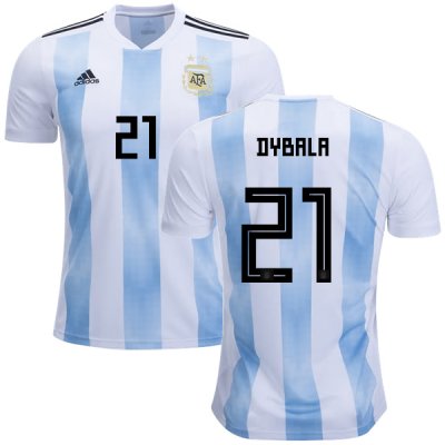 Argentina 2018 FIFA World Cup Home Paulo Dybala #21 Shirt Soccer Jersey