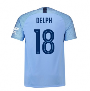 Manchester City 2018/19 Delph 18 UCL Home Shirt Soccer Jersey