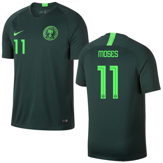 Nigeria Fifa World Cup 2018 Away Victor Moses 11 Shirt Soccer Jersey - Click Image to Close