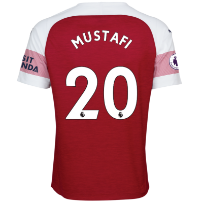 Arsenal 2018/19 Shkodran Mustafi 20 Home Shirt Soccer Jersey