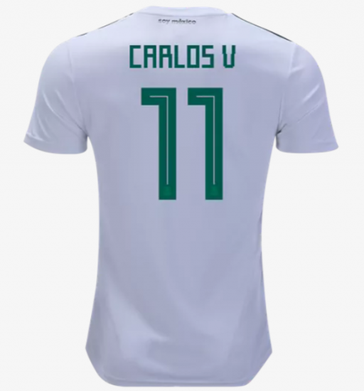 Mexico 2018 World Cup Away Carlos Vela Shirt Soccer Jersey - Click Image to Close