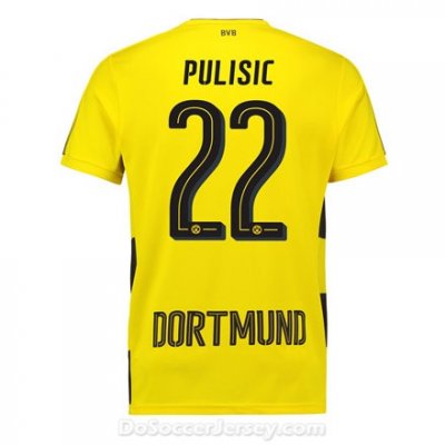 Borussia Dortmund 2017/18 Home Pulisic #22 Shirt Soccer Jersey