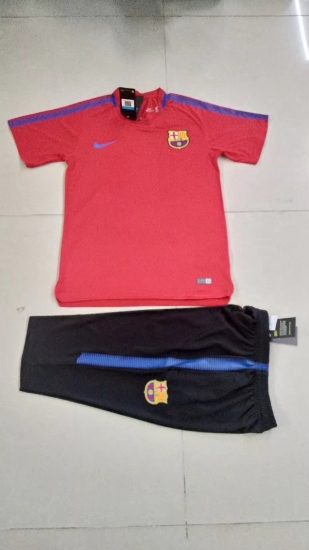 Barcelona 2017/18 Red Short Training Suit - Click Image to Close
