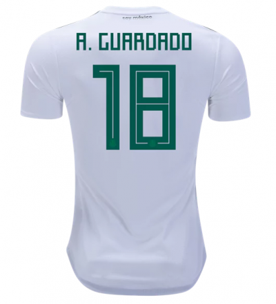 Mexico 2018 World Cup Away Andres Guardado Shirt Soccer Jersey