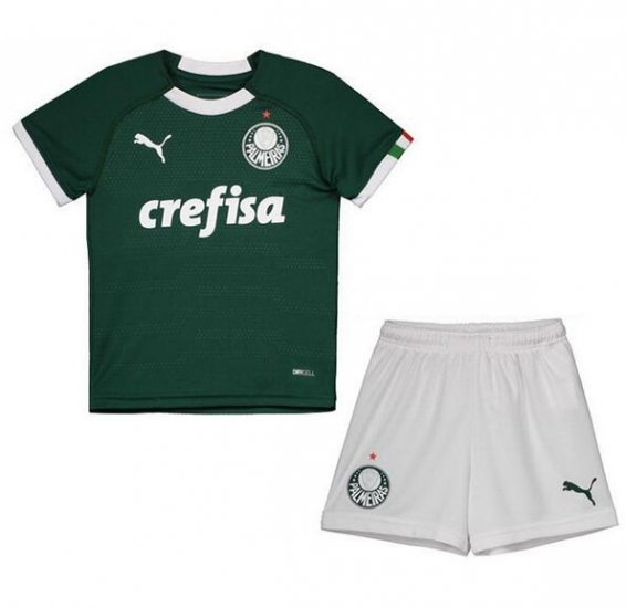 Kids Palmeiras 2019/2020 Home Soccer Jersey Kits (Shirt+Shorts) - Click Image to Close