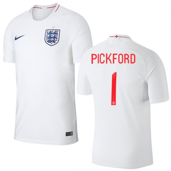 England 2018 FIFA World Cup JORDAN PICKFORD 1 Home Shirt Soccer Jersey - Click Image to Close
