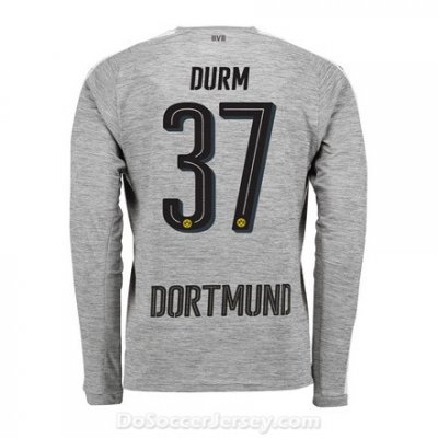 Borussia Dortmund 2017/18 Third Durm #37 Long Sleeve Soccer Shirt