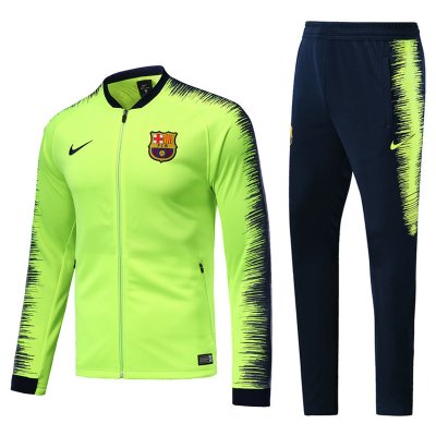 Barcelona 2018/19 Green Stripe Training Suit (Jacket+Trouser)