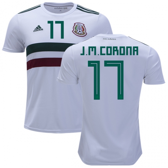 Mexico 2018 World Cup Away JESUS MANUEL CORONA 17 Shirt Soccer Jersey - Click Image to Close
