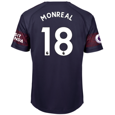 Arsenal 2018/19 Nacho Monreal 18 Away Shirt Soccer Jersey