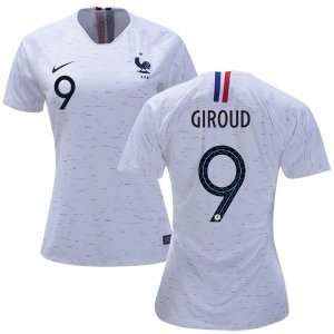 France 2018 World Cup OLIVIER GIROUD 9 Women's Away Shirt Soccer Jersey