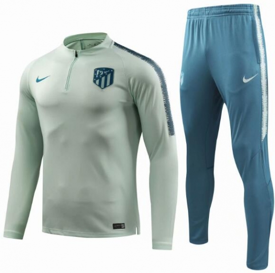 Atletico Madrid 2018/19 Lime Green Training Suit (Sweat shirt+Trouser) - Click Image to Close