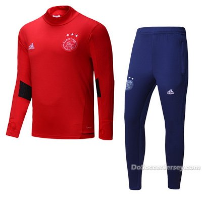 Ajax 2017/18 Red Training Sweat Suits(Shirt+Trouser)