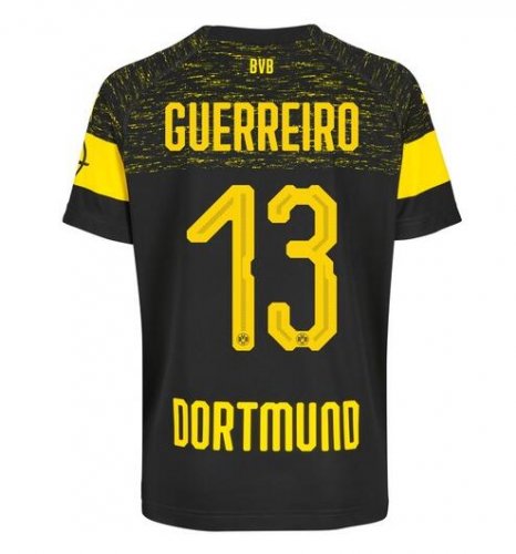 Borussia Dortmund 2018/19 Guerreiro 13 Away Shirt Soccer Jersey