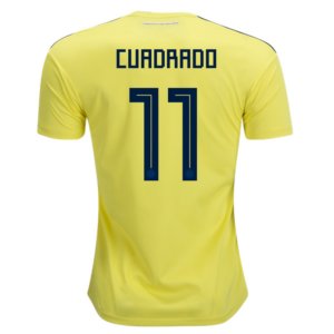 Colombia 2018 World Cup Home Juan Cuadrado #11 Shirt Soccer Jersey