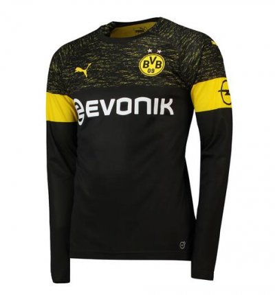 Borussia Dortmund 2018/19 Away Long Sleeve Shirt Soccer Jersey