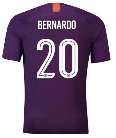 Manchester City 2018/19 Bernardo 20 UCL Cup Third Shirt Soccer Jersey