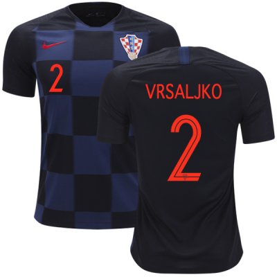 Croatia 2018 World Cup Away SIME VRSALJKO 2 Shirt Soccer Jersey