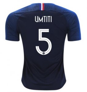 France 2018 World Cup Home Samuel Umtiti 5 Shirt Soccer Jersey