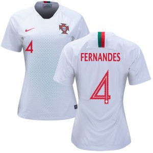 Portugal 2018 World Cup MANUEL FERNANDES 4 Away Women's Shirt Soccer Jersey