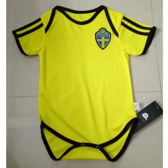 Sweden 2018 World Cup Home Infant Shirt Soccer Jersey Little Kids - Click Image to Close