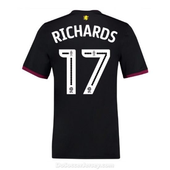 Aston Villa 2017/18 Away Richards #17 Shirt Soccer Jersey - Click Image to Close
