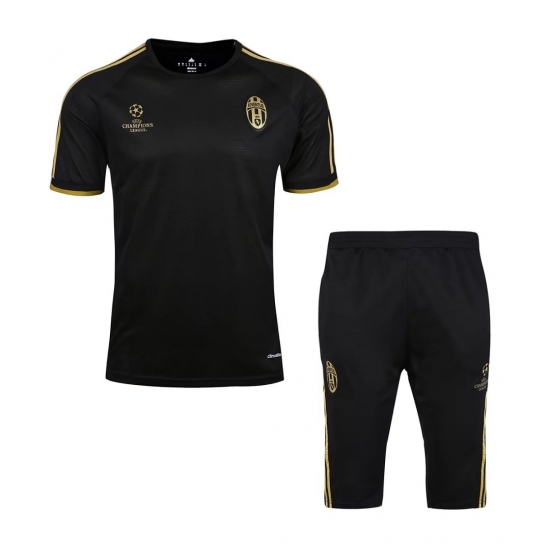 Juventus Champions League Black 2015/16 Short Training Suit - Click Image to Close