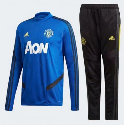 Manchester United 2019/2020 Blue Training Suit (Sweatshirt+Trouser)