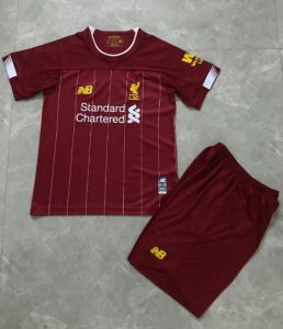 Liverpool 2019/2020 Home Kids Soccer Jersey Kit Children Shirt + Shorts