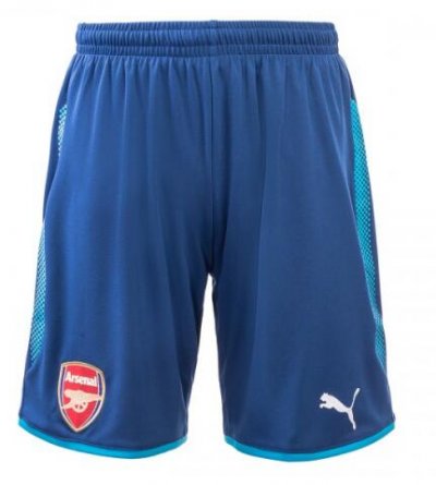 Arsenal 2017/18 Away Blue Soccer Shorts