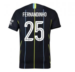 Manchester City 2018/19 Fernandinho 25 UCL Cup Away Shirt Soccer Jersey