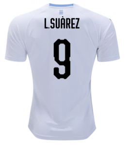 Uruguay 2018 World Cup Away Luis Suárez Shirt Soccer Jersey