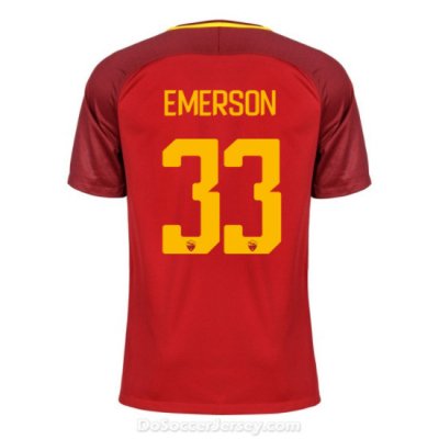 AS ROMA 2017/18 Home EMERSON #33 Shirt Soccer Jersey