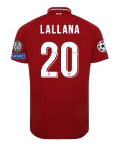 Liverpool 2018/19 Home LALLANA Shirt UCL Soccer Jersey