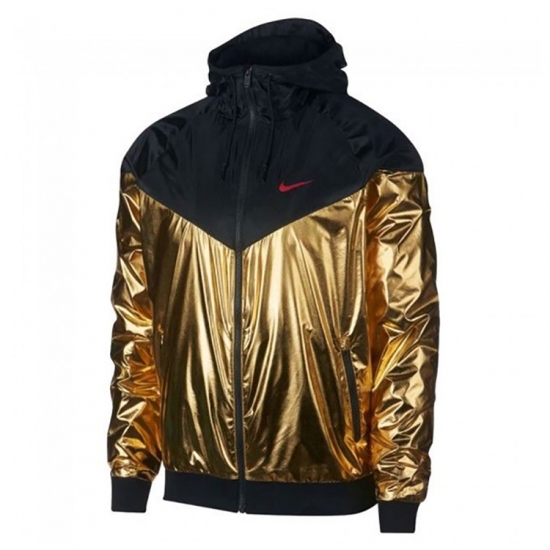 2018/19 Metallic Windrunner Gold Jacket - Click Image to Close