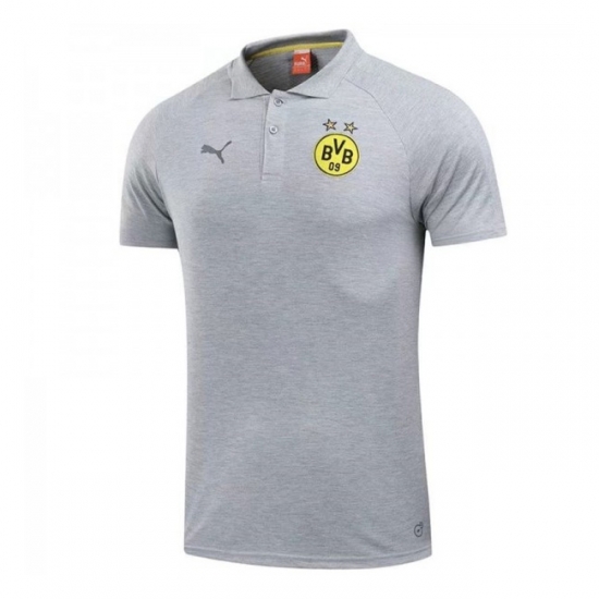 Borussia Dortmund 2017/18 Gray Polo Shirt - Click Image to Close