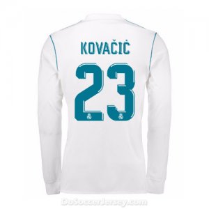 Real Madrid 2017/18 Home Kovacic #23 Long Sleeved Shirt Soccer Jersey