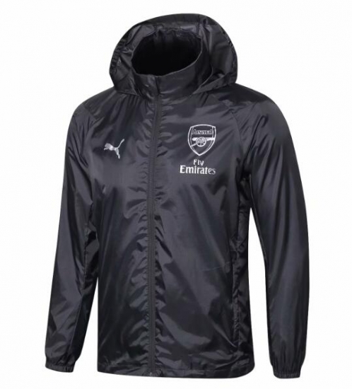 Arsenal 2018/19 Grey Woven Windrunner Jacket - Click Image to Close