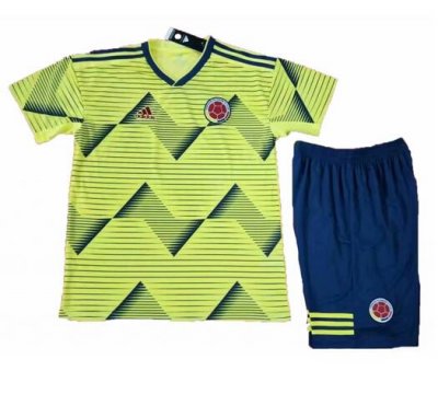 Colombia 2019 Copa America Home Children Soccer Kit Shirt And Shorts