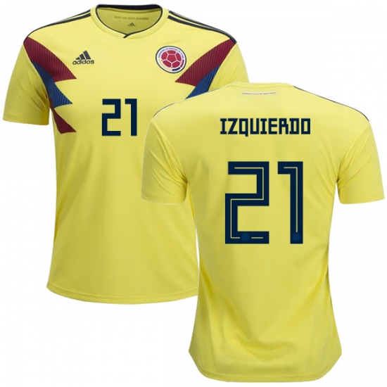 Colombia 2018 World Cup JOSE IZQUIERDO 21 Home Shirt Soccer Jersey - Click Image to Close
