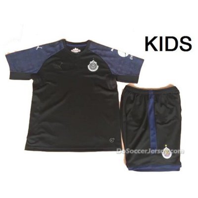 Chivas 2017/18 Away Kids Soccer Kit Children Shirt And Shorts