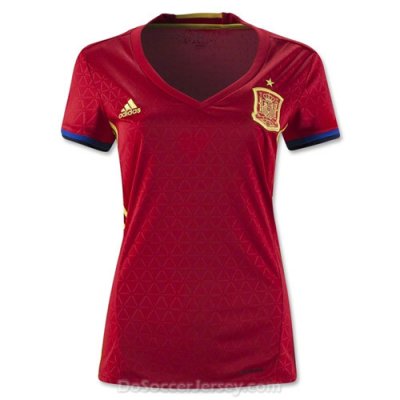 Spain 2016/17 Home Women's Shirt Soccer Jersey