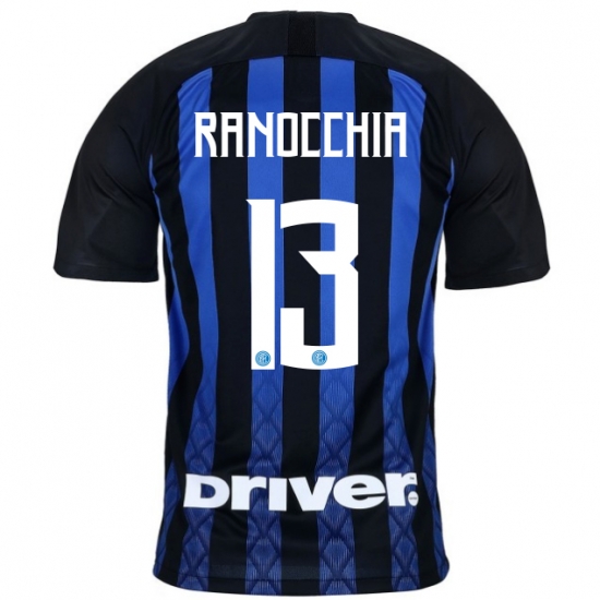 Inter Milan 2018/19 RANOCCHIA 13 Home Shirt Soccer Jersey - Click Image to Close