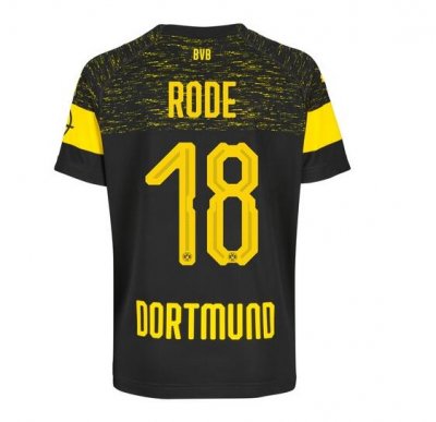Borussia Dortmund 2018/19 Rode 18 Away Shirt Soccer Jersey