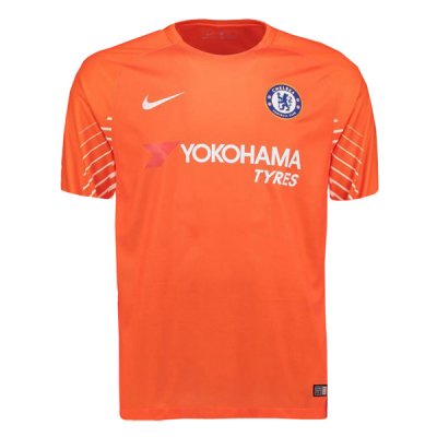 Chelsea 2017/18 Orange Goalkeeper Shirt Soccer Jersey