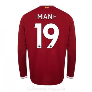 Liverpool 2017/18 Home Mane #19 Long Sleeved Shirt Soccer Jersey