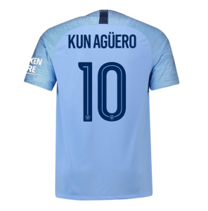 Manchester City 2018/19 Kun Agüero 10 UCL Home Shirt Soccer Jersey