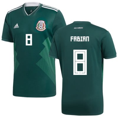 Mexico 2018 World Cup Home MARCO FABIAN 8 Shirt Soccer Jersey