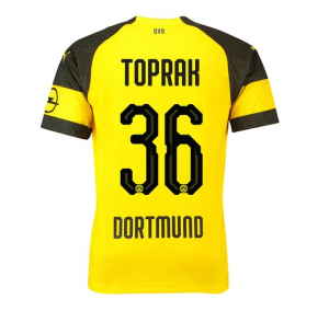 Borussia Dortmund 2018/19 Toprak 36 Home Shirt Soccer Jersey